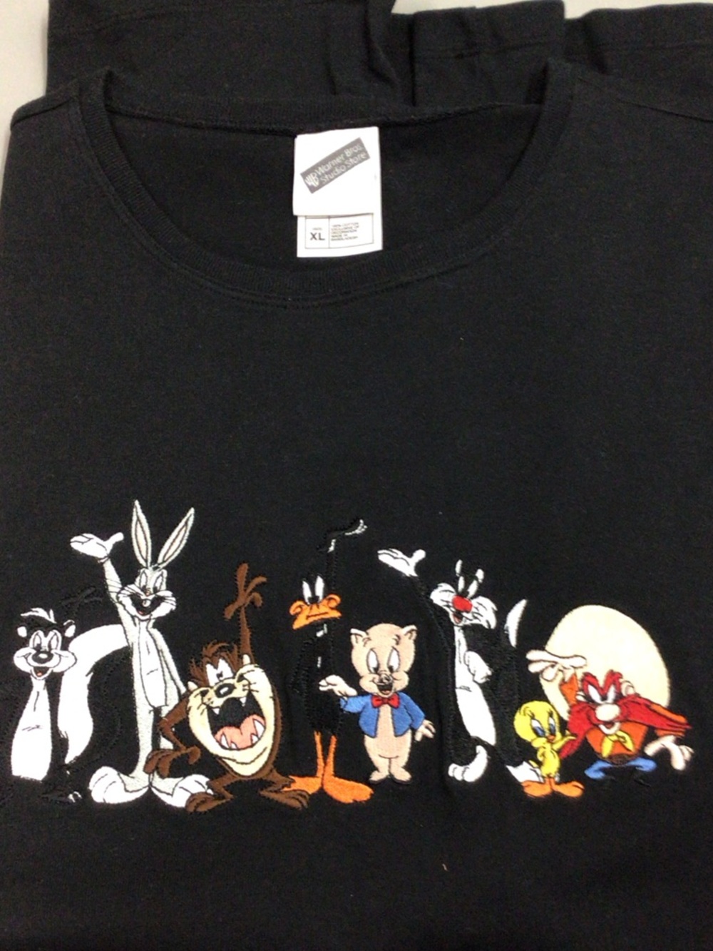 Warner Bros. Black Women’s Looney Tunes Embroidered Character Tee